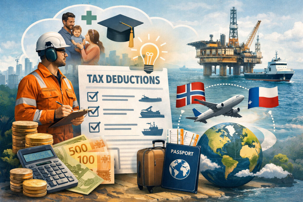 Norwegian tax deductions for offshore workers living abroad